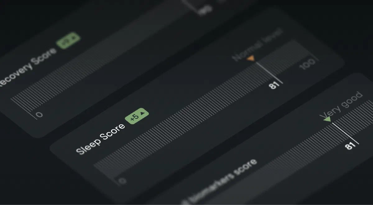 Freeage recovery and sleep score widgets